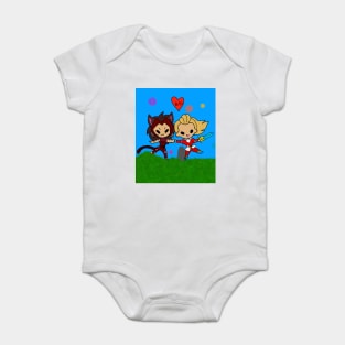 Baby Catra and Baby Adora BFF Baby Bodysuit